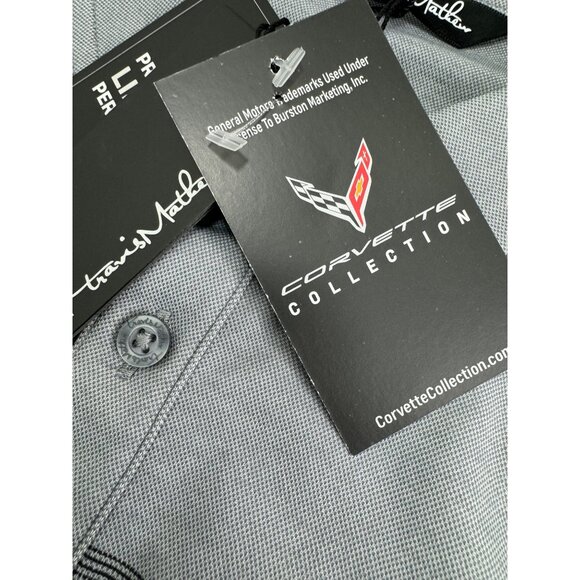 Chevy Corvette Travis Mathew Golf Performance Polo Men's Shirt XL Pima Blend New - Picture 9 of 12